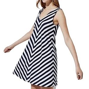 LOFT Flowy Chevron Stripe Trapeze Style Tank Dress size XL